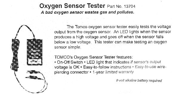 Oxygen Sensor Tester
